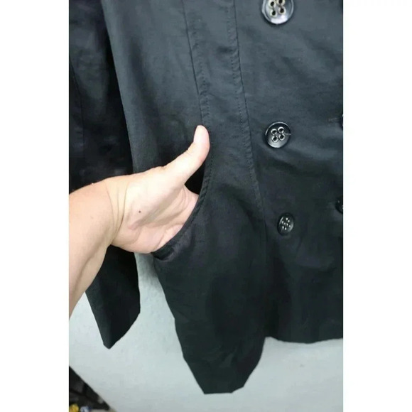 Guess Black Pea Coat-Lined-Sz. Medium-Double Breasted-Missing the Belt - Picture 3 of 14